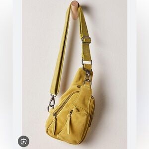 Hudson Suede Sling Bag Yellow